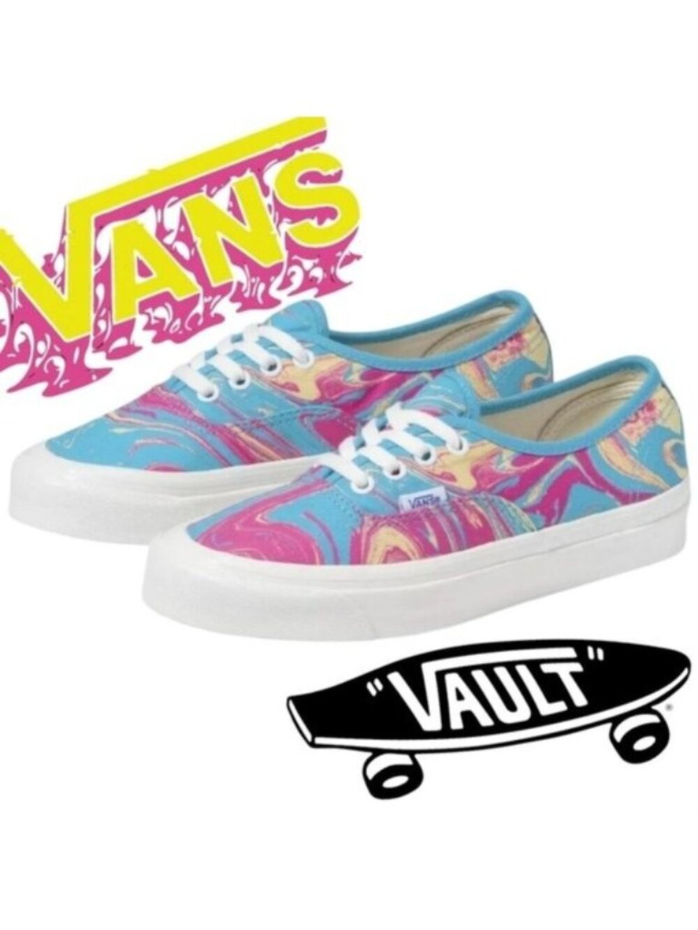 Vans Vault Authentic 44 D OG Womens Size 10 Anaheim Factory Marble 0826 - Picture 1 of 7